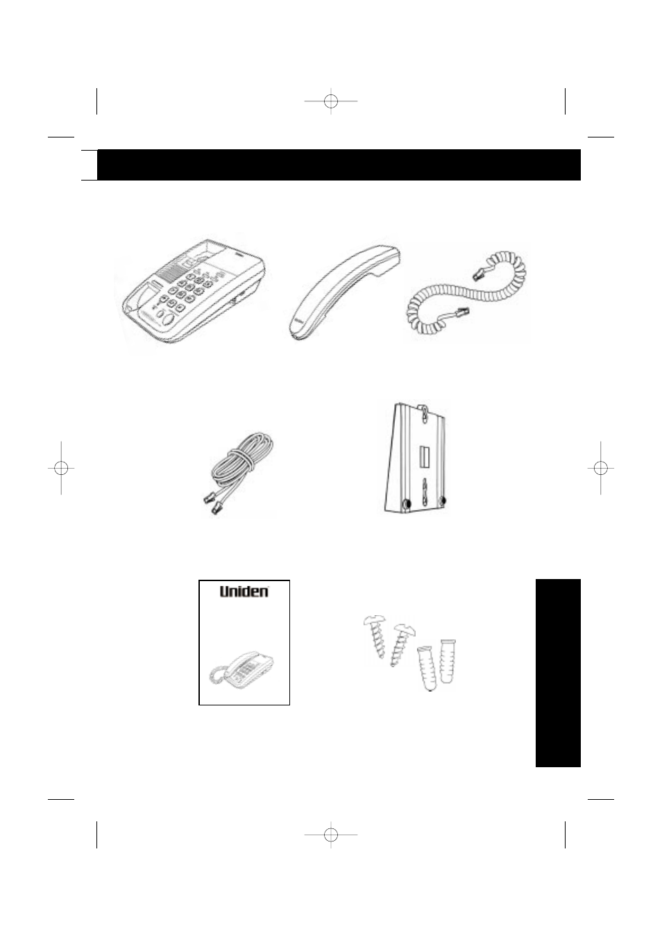 Parts checklist (for new zealand model) | Uniden FP100 User Manual | Page 7 / 20