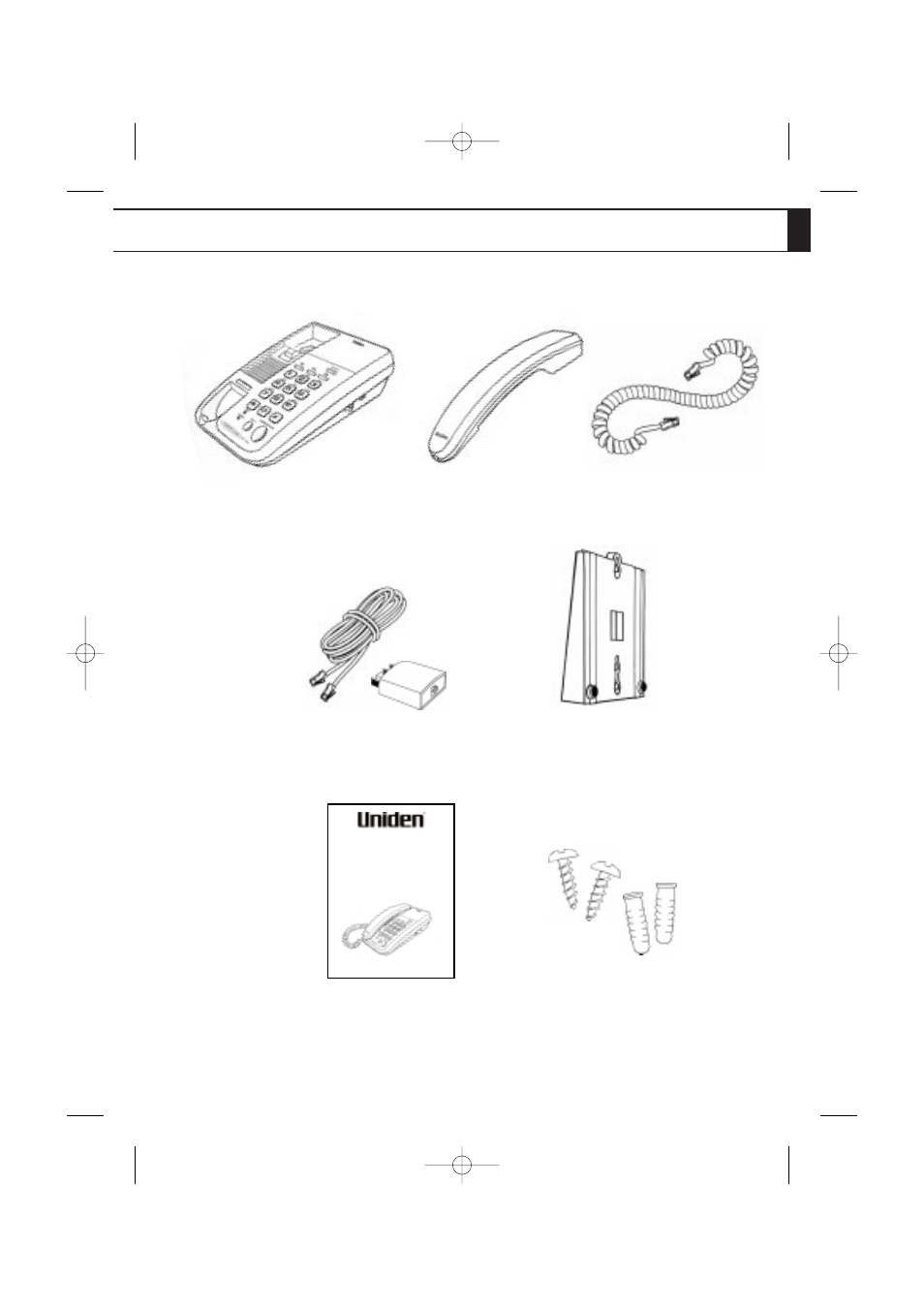 Parts checklist (for australian model) | Uniden FP100 User Manual | Page 8 / 20