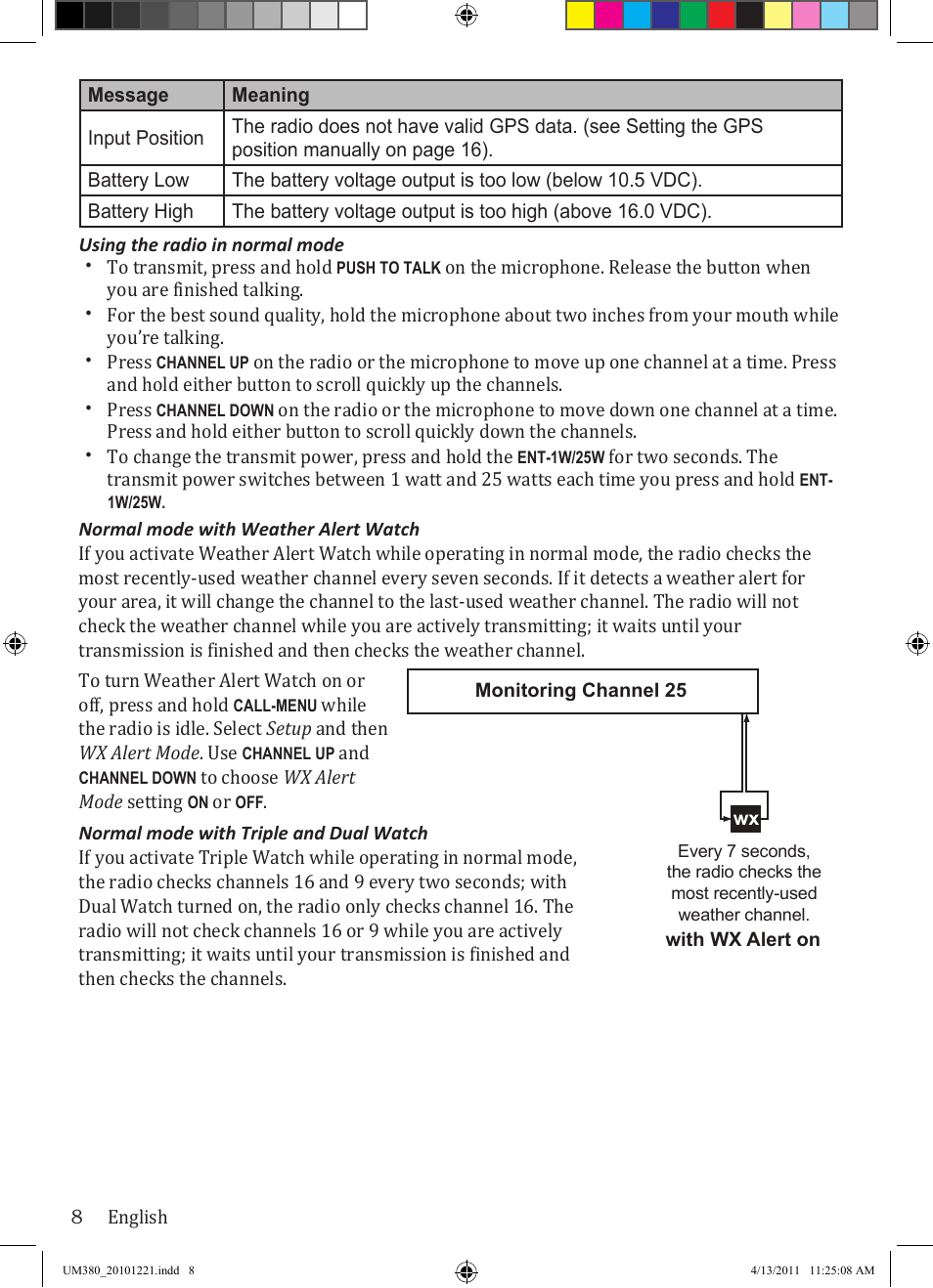 Uniden Waterproof DSC Marine Radio UM380 User Manual | Page 12 / 56