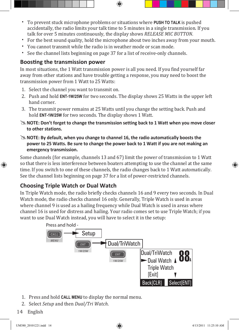 Uniden Waterproof DSC Marine Radio UM380 User Manual | Page 18 / 56