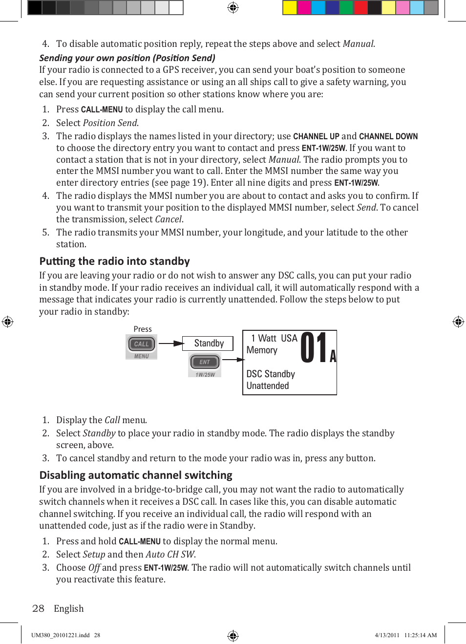 Uniden Waterproof DSC Marine Radio UM380 User Manual | Page 32 / 56