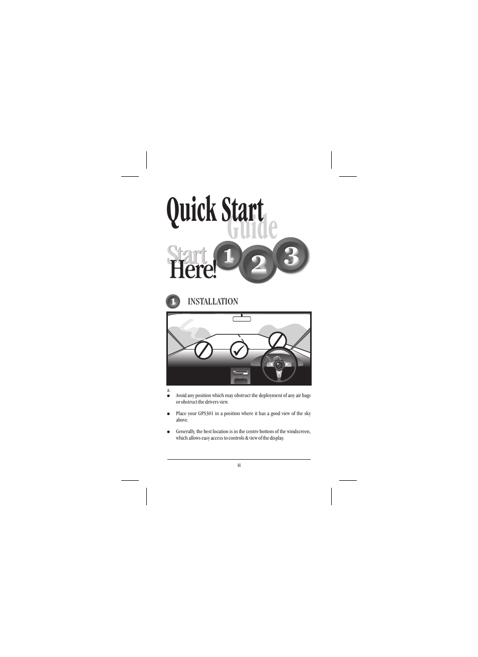 Quick start, Guide | Uniden 301 User Manual | Page 3 / 32