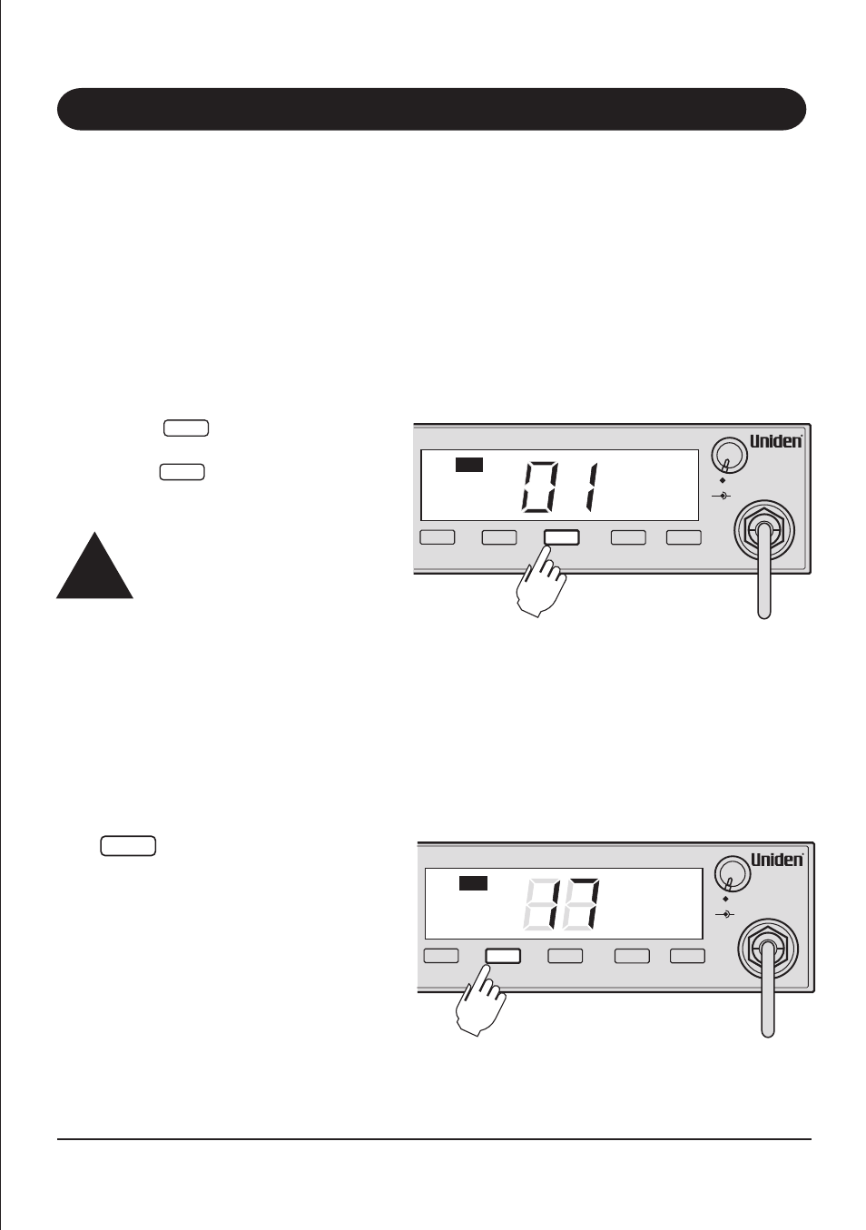 Operation, Operating the uh-090 in duplex mode, Scanning | Using repeater channels (fm only), Uniden model uh-090 dual band cb radio (fm & am) | Uniden UH-090 User Manual | Page 9 / 16