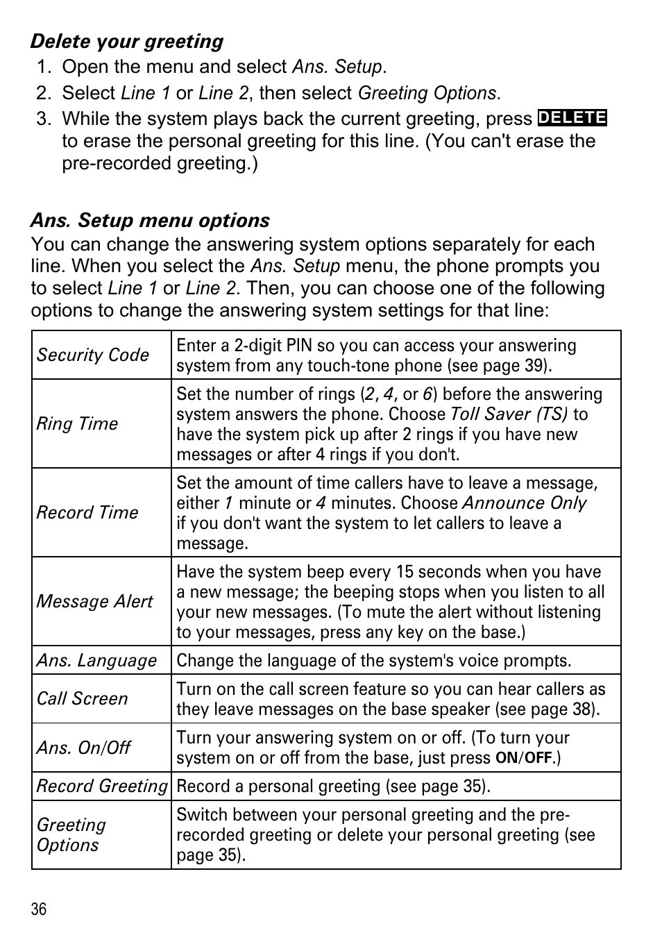 Uniden DECT4096 Series User Manual | Page 38 / 52