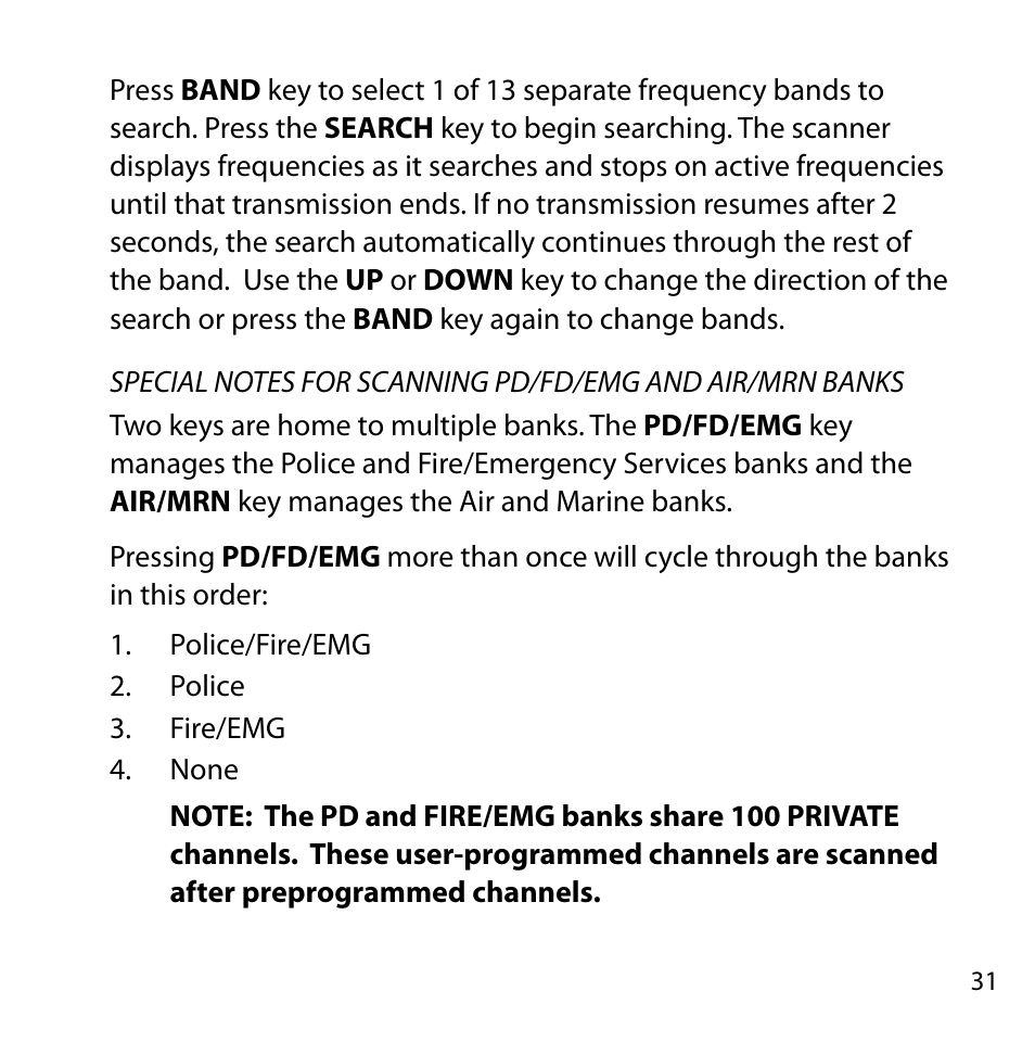 Uniden BC355N User Manual | Page 31 / 68