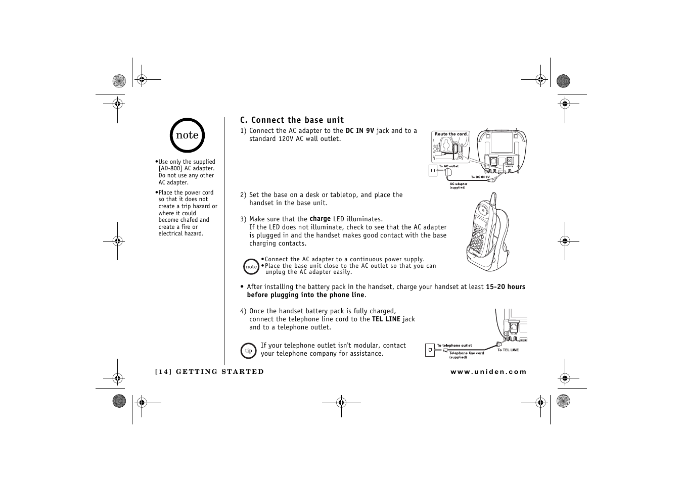 Uniden 2.4 User Manual | Page 16 / 68