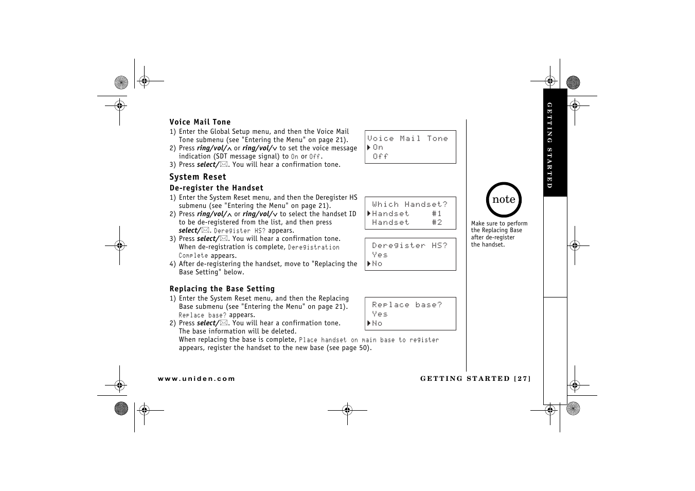 Uniden 2.4 User Manual | Page 29 / 68