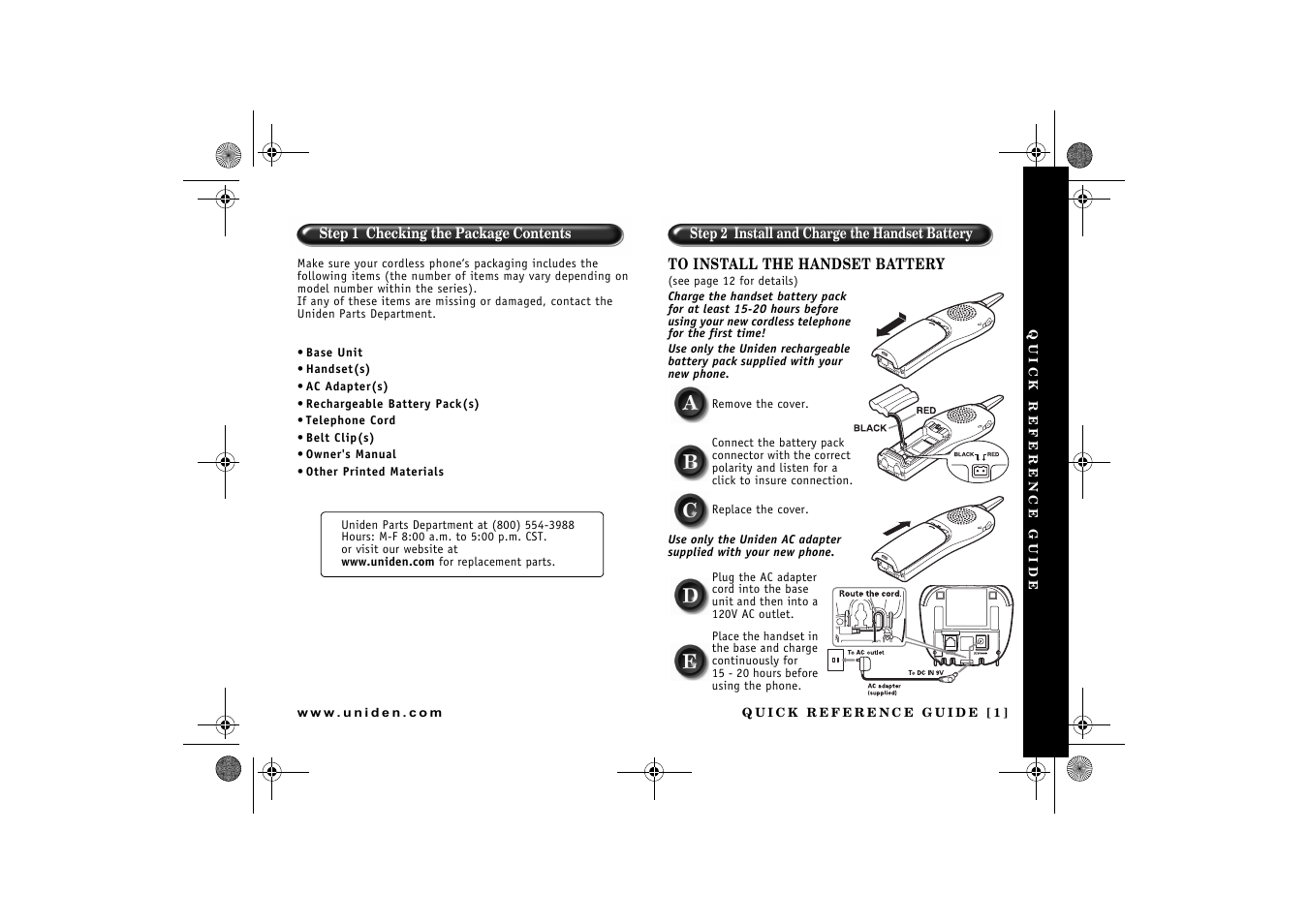 Uniden 2.4 User Manual | Page 3 / 68