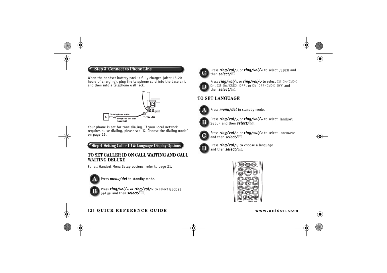 Uniden 2.4 User Manual | Page 4 / 68