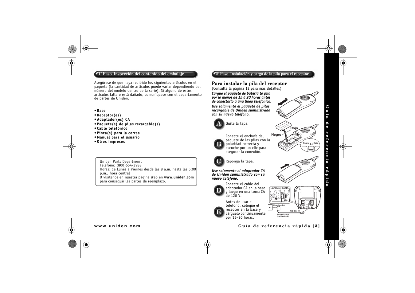 Uniden 2.4 User Manual | Page 5 / 68
