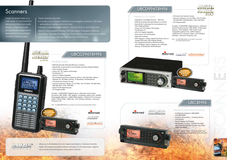 Uniden UBCD996T-RH96 User Manual | 2 pages