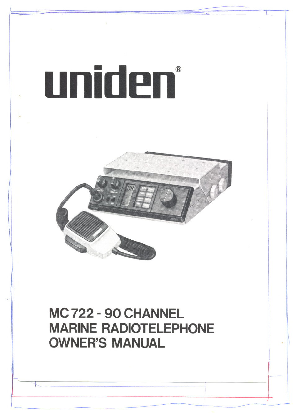 Uniden MC 722 User Manual | 10 pages
