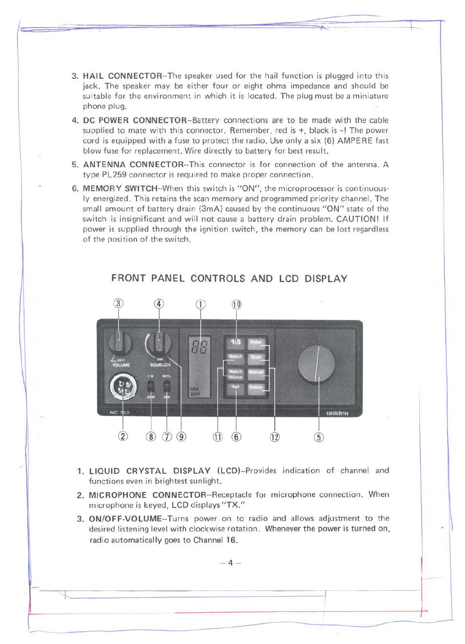 Uniden MC 722 User Manual | Page 5 / 10