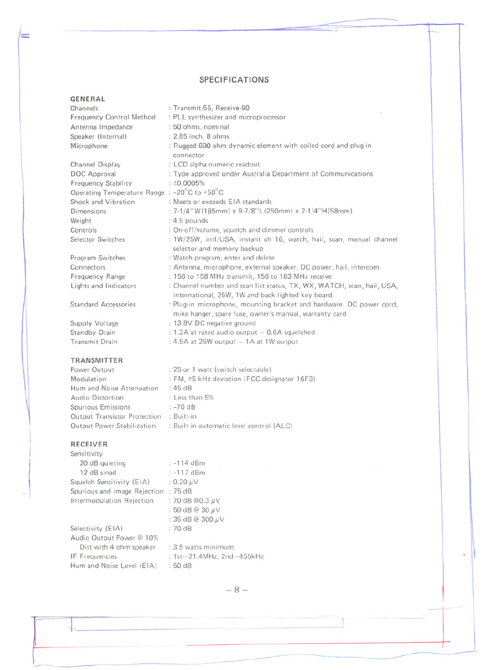 Uniden MC 722 User Manual | Page 7 / 10