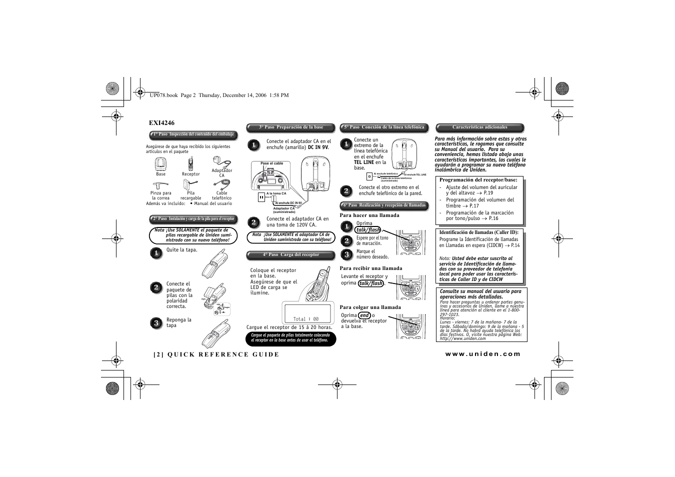 Uniden EXI 4246 User Manual | Page 3 / 47