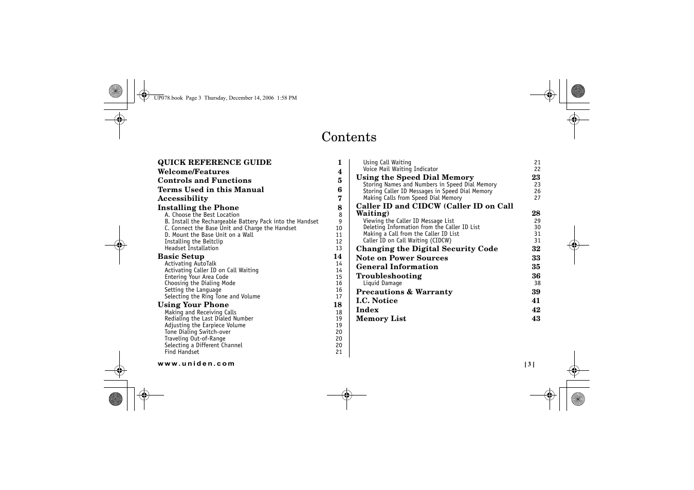 Uniden EXI 4246 User Manual | Page 4 / 47