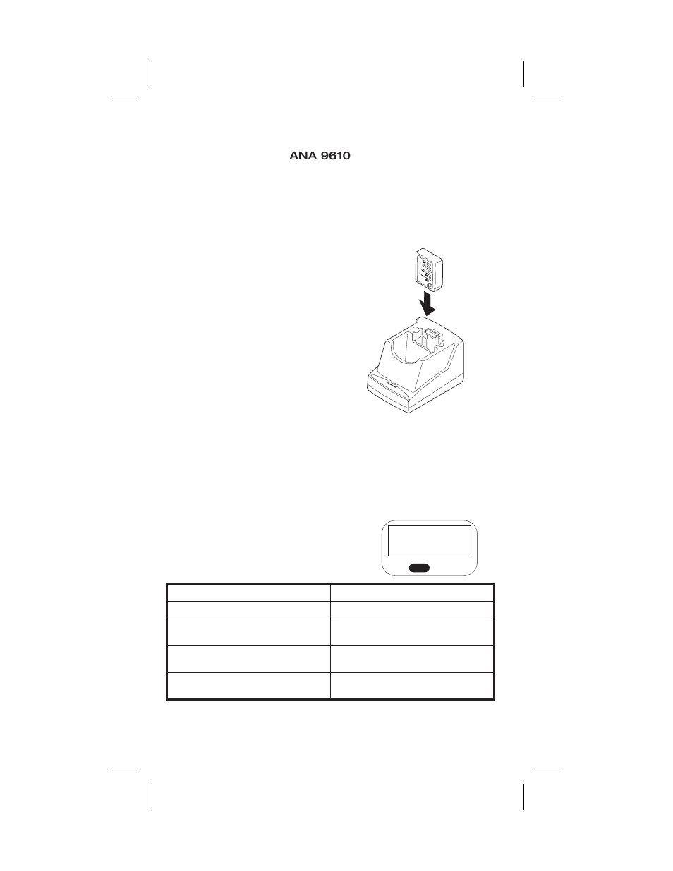 Charging spare battery packs, Low battery indicator | Uniden ANA 9610 User Manual | Page 26 / 46