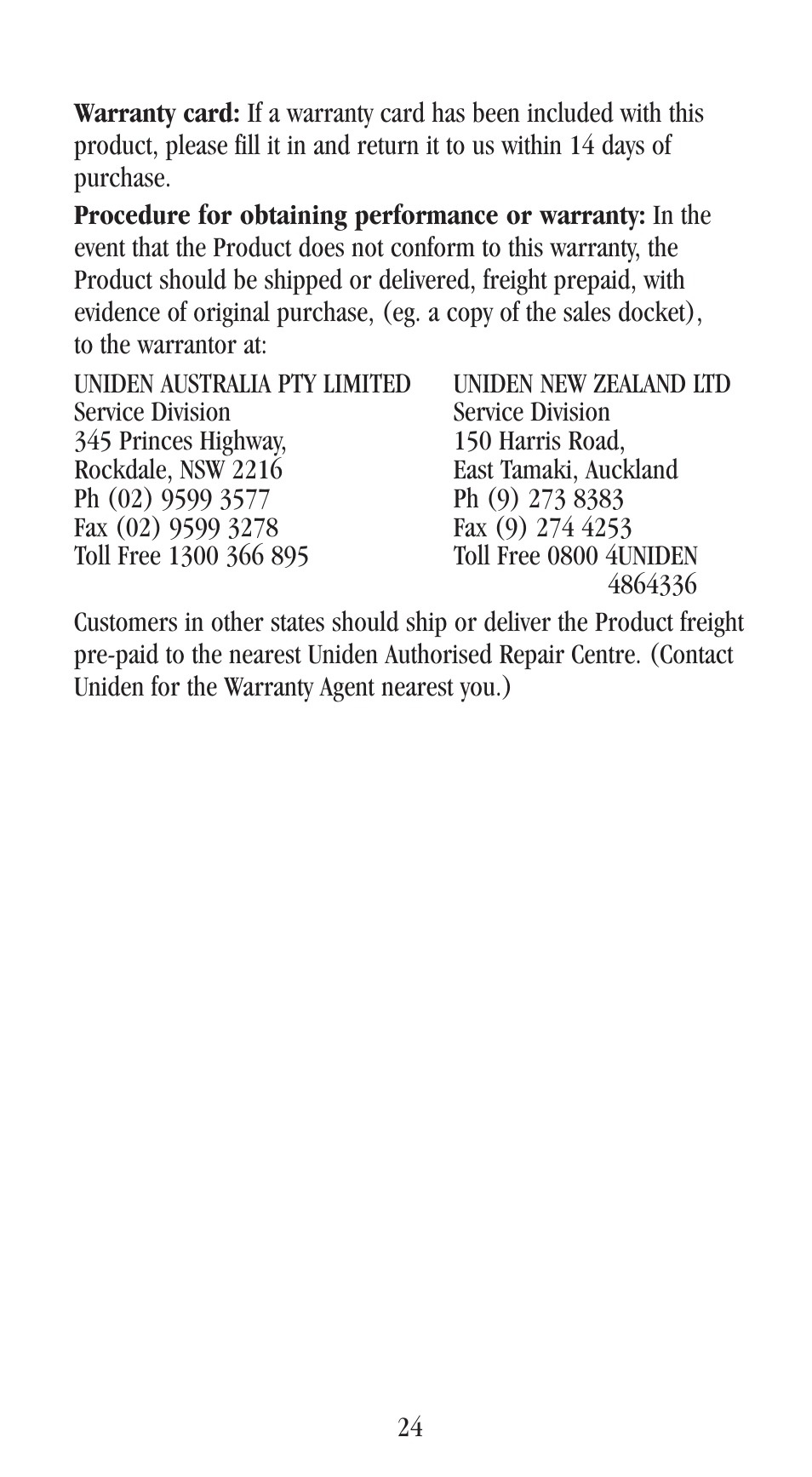 Uniden UH-048XR User Manual | Page 27 / 32