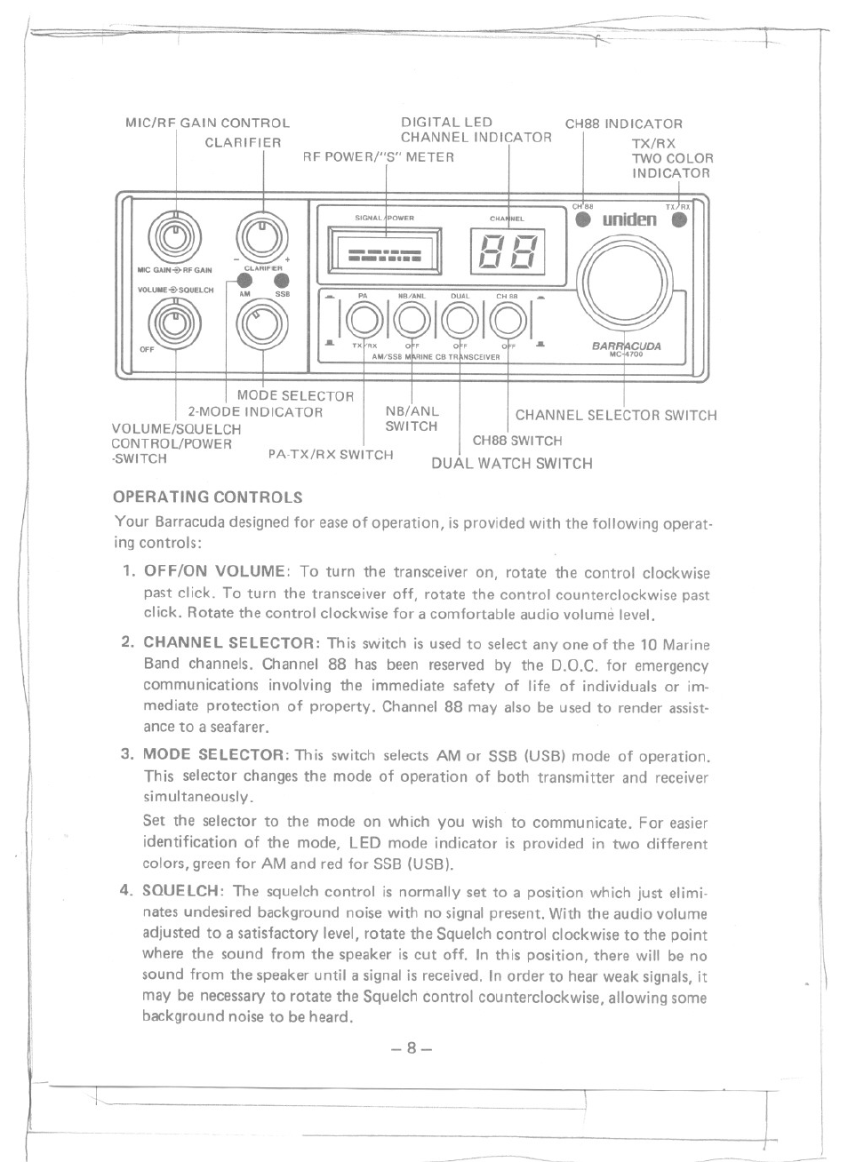 Uniden MC-4700 User Manual | Page 9 / 12