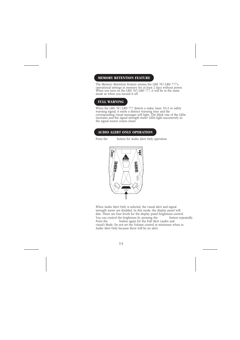 Uniden LRD 766 User Manual | Page 15 / 27