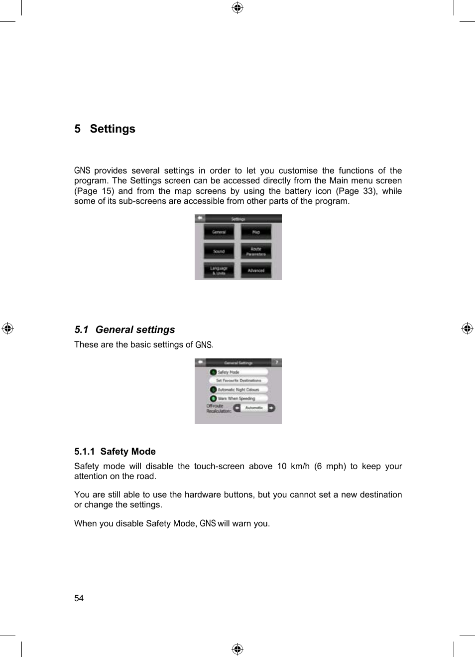 5 settings | Uniden GNS8365BT User Manual | Page 82 / 120