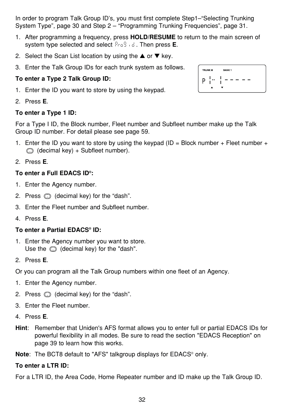 Uniden BCT8 User Manual | Page 36 / 68
