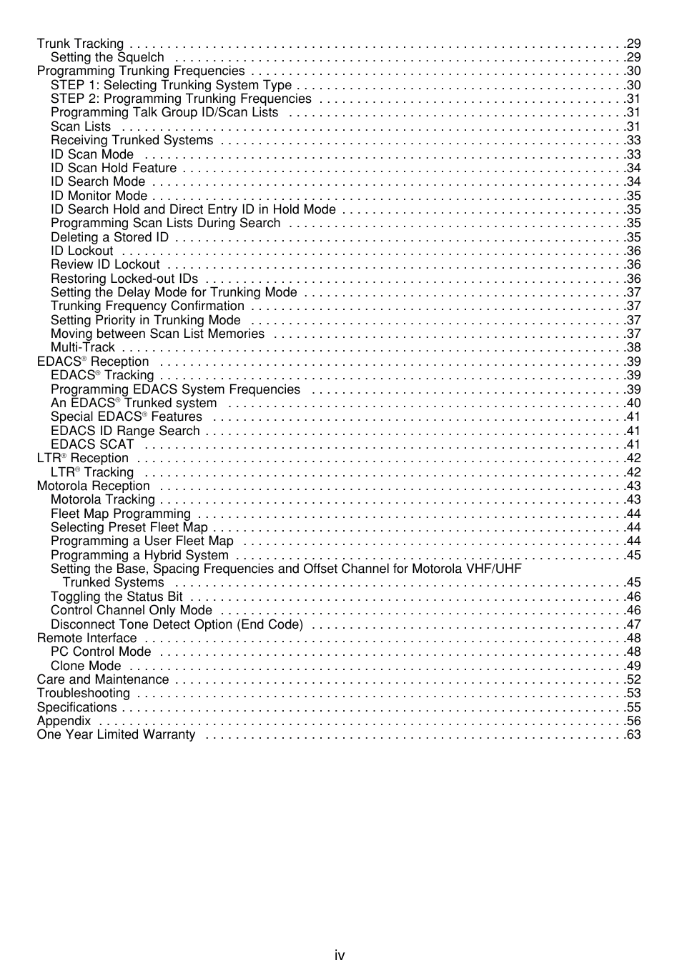 Uniden BCT8 User Manual | Page 4 / 68