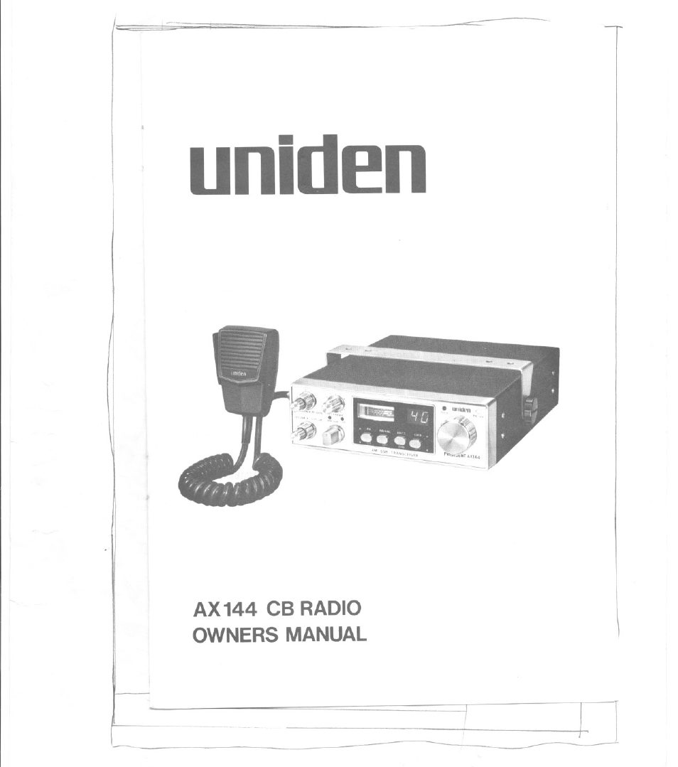 Uniden AX 144 User Manual | 17 pages