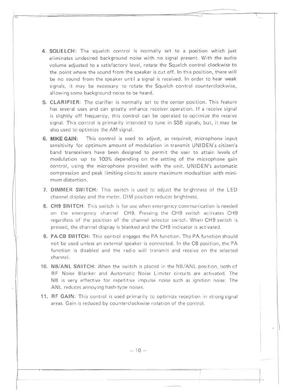 Uniden AX 144 User Manual | Page 11 / 17