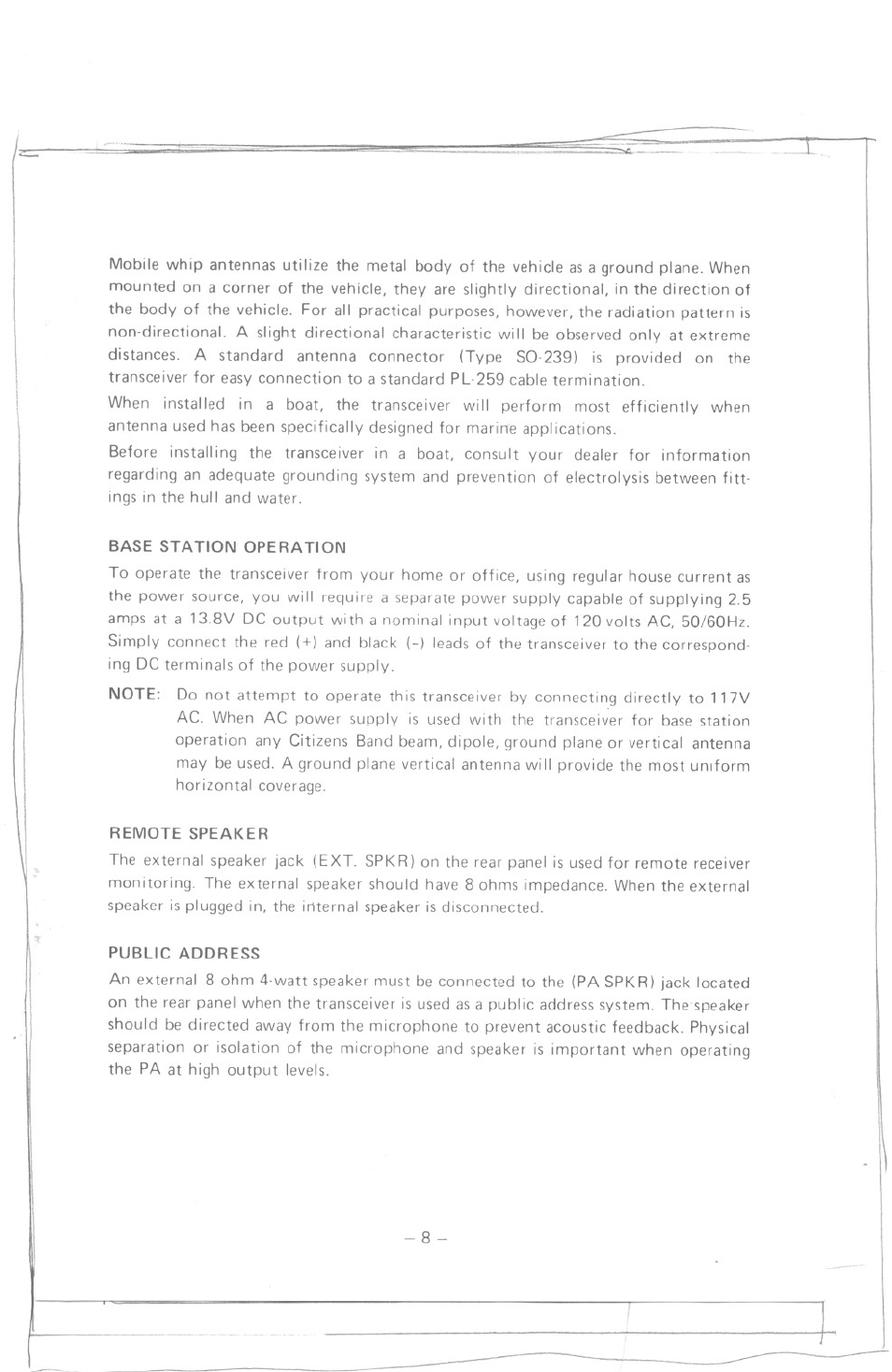 Uniden AX 144 User Manual | Page 9 / 17