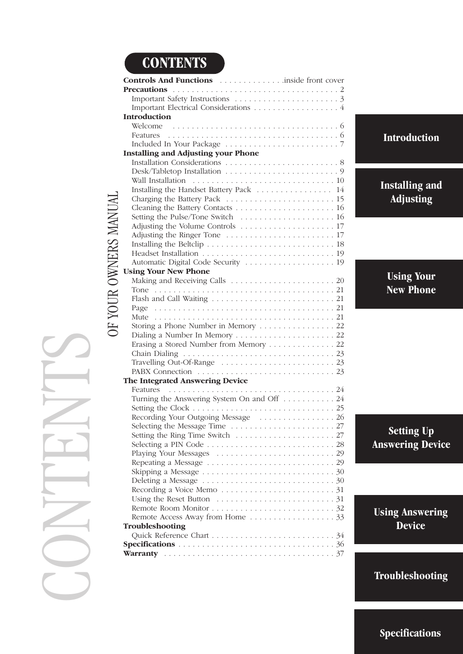 Uniden DGMax DGA940 User Manual | Page 4 / 42