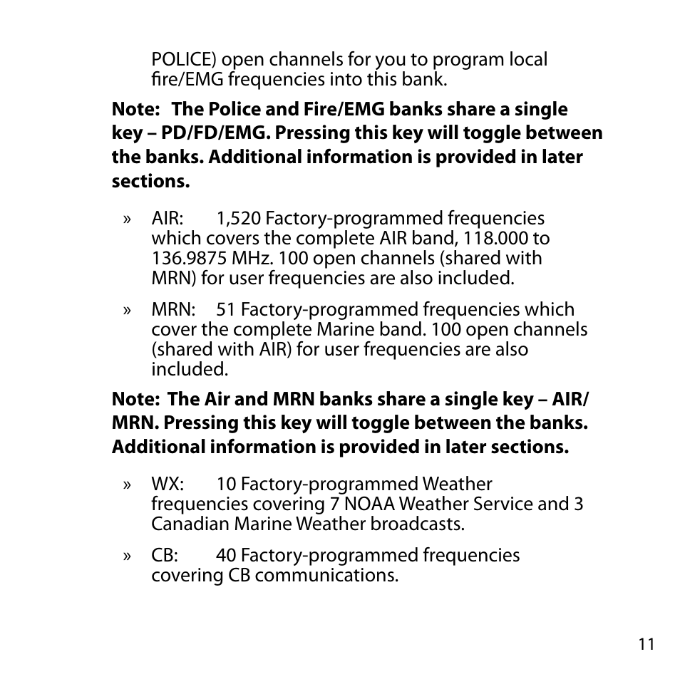 Uniden BC355C User Manual | Page 11 / 68