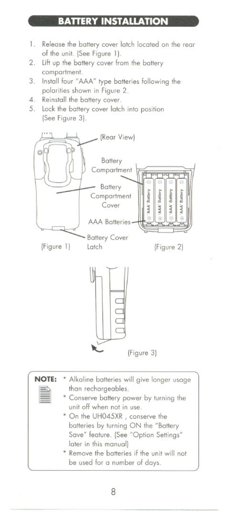 Uniden POCKET MAX UHO45XR User Manual | Page 8 / 20