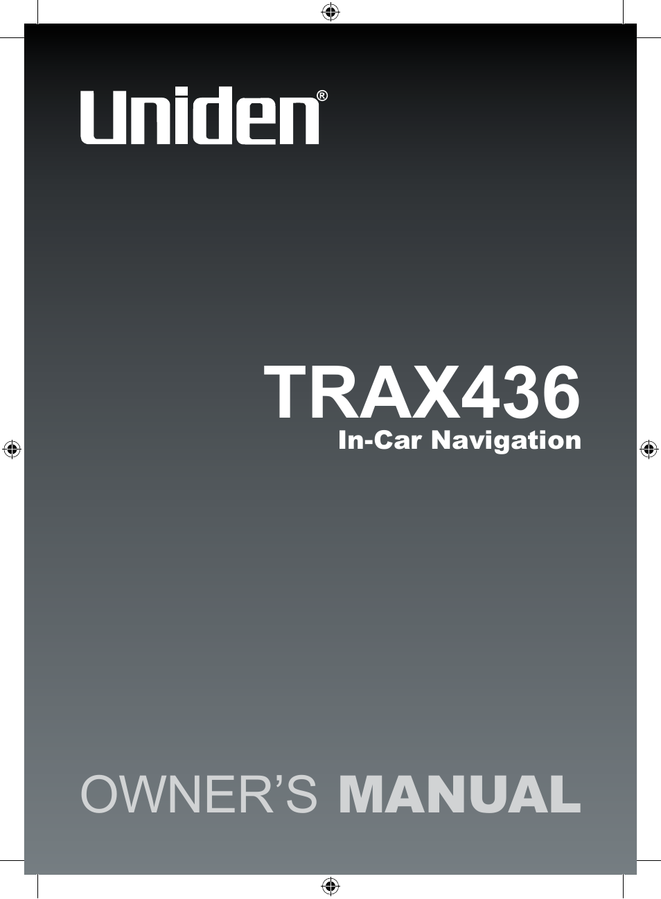 Uniden TRAX436 User Manual | 132 pages