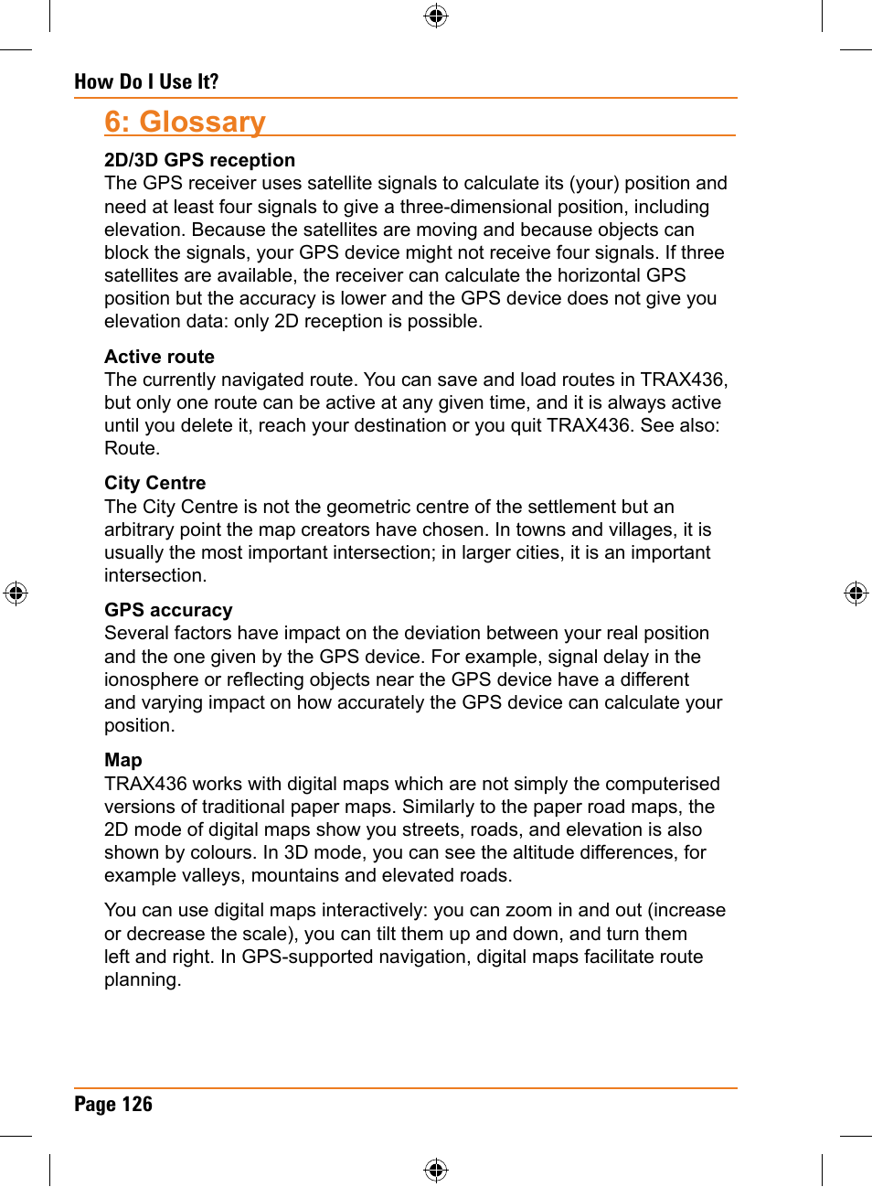 Glossary | Uniden TRAX436 User Manual | Page 126 / 132