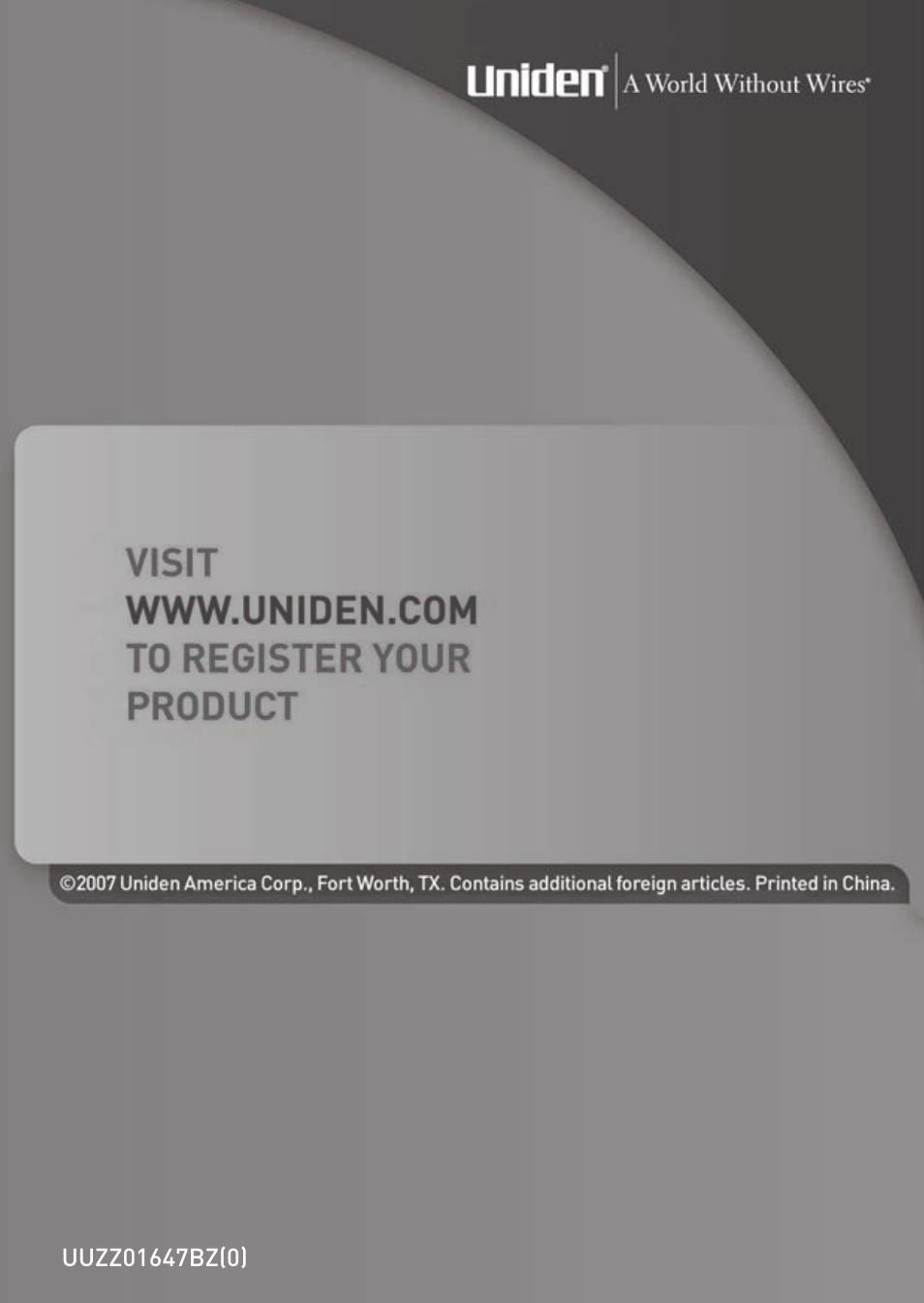Uniden TCX930 User Manual | Page 24 / 24