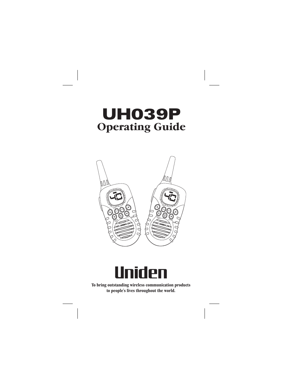 Uniden UH039P User Manual | 12 pages