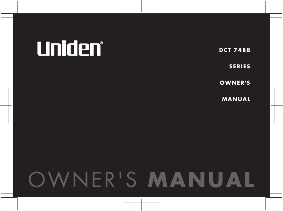 Uniden DCT7488 User Manual | 96 pages