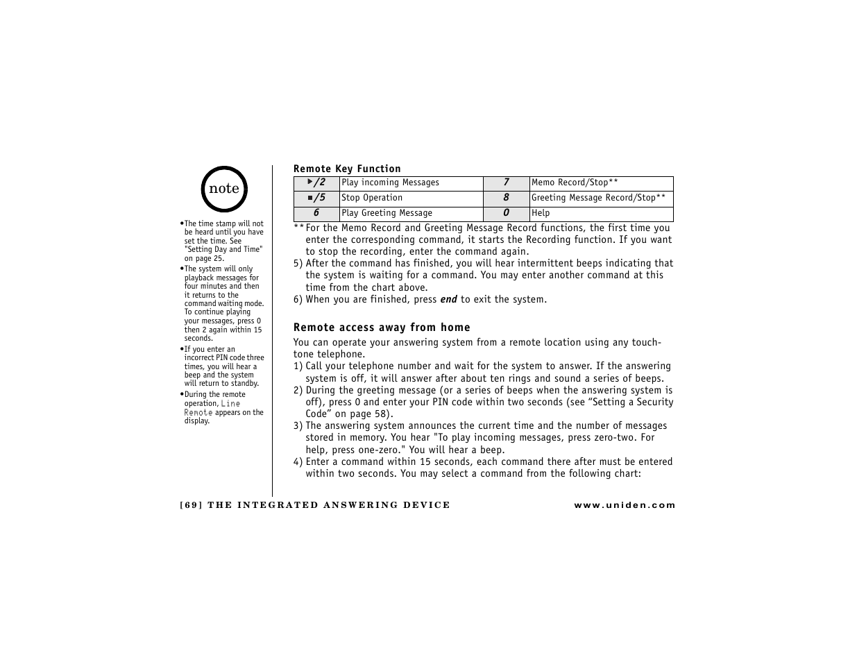 Uniden DCT7488 User Manual | Page 70 / 96