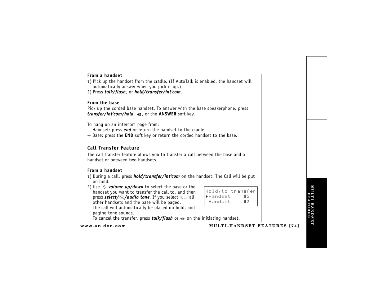 Uniden DCT7488 User Manual | Page 75 / 96