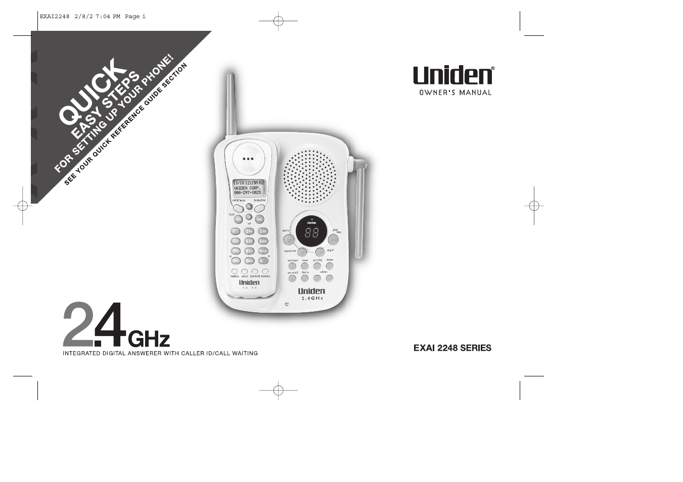 Uniden EXAI2248 series User Manual | 68 pages