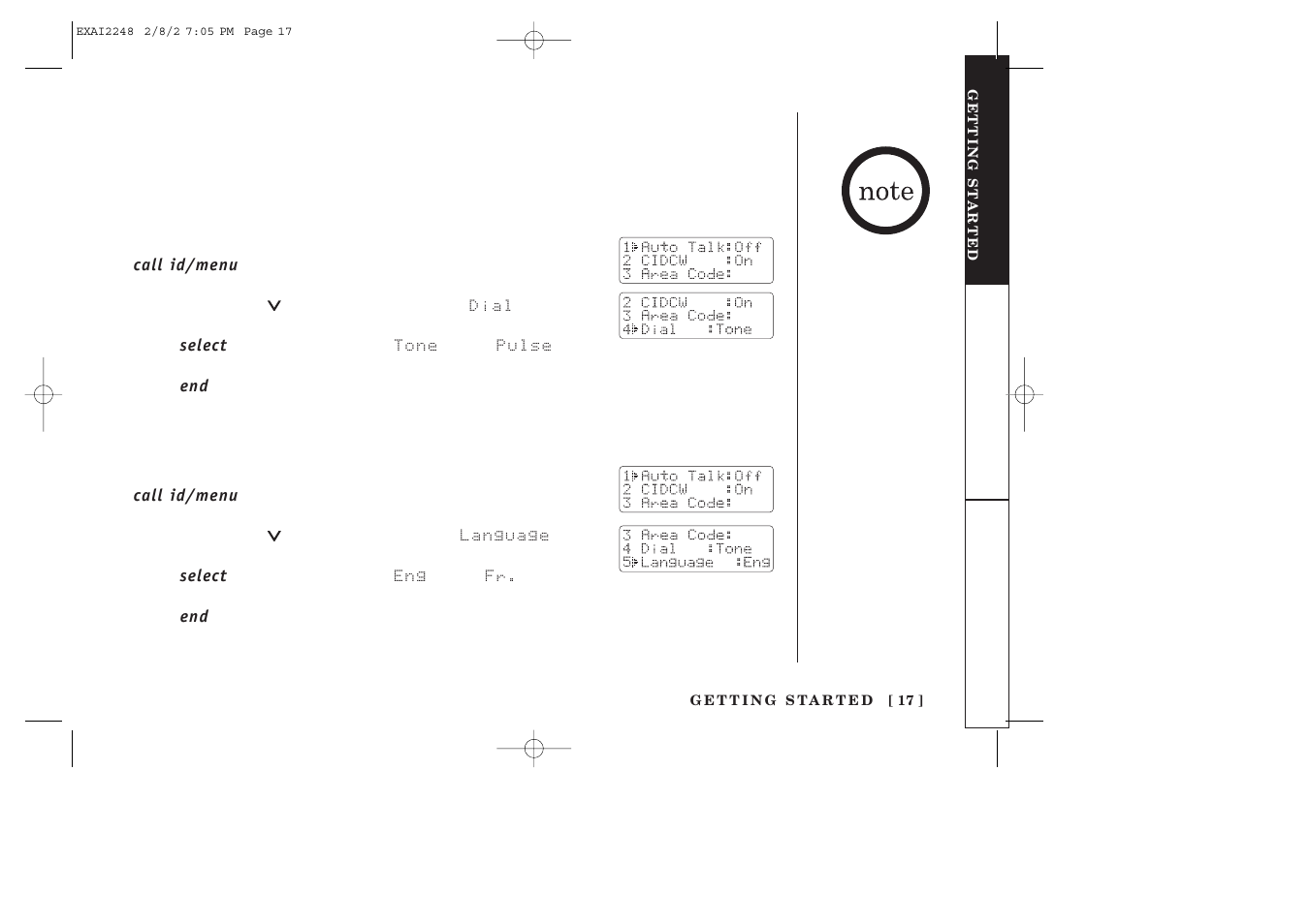 Uniden EXAI2248 series User Manual | Page 19 / 68