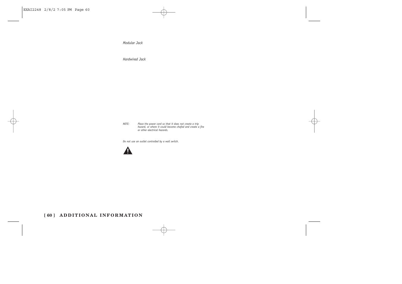Installation considerations, One year limited warranty | Uniden EXAI2248 series User Manual | Page 62 / 68