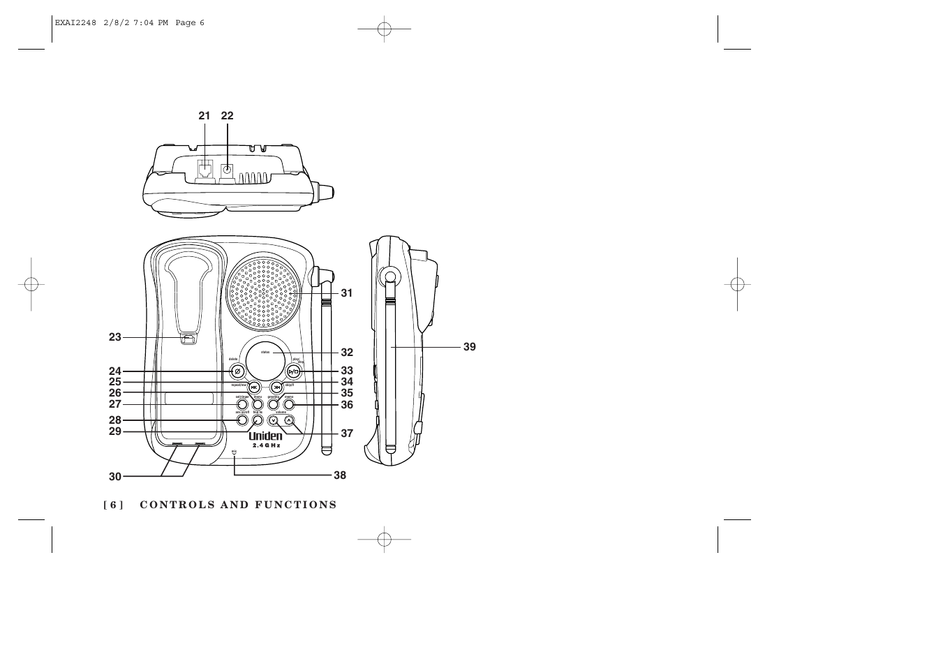 Uniden EXAI2248 series User Manual | Page 8 / 68
