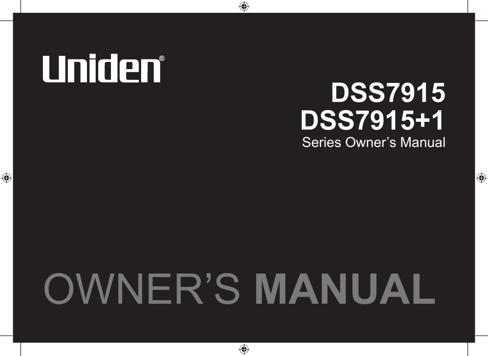 Uniden DSS7915+1 User Manual | 64 pages