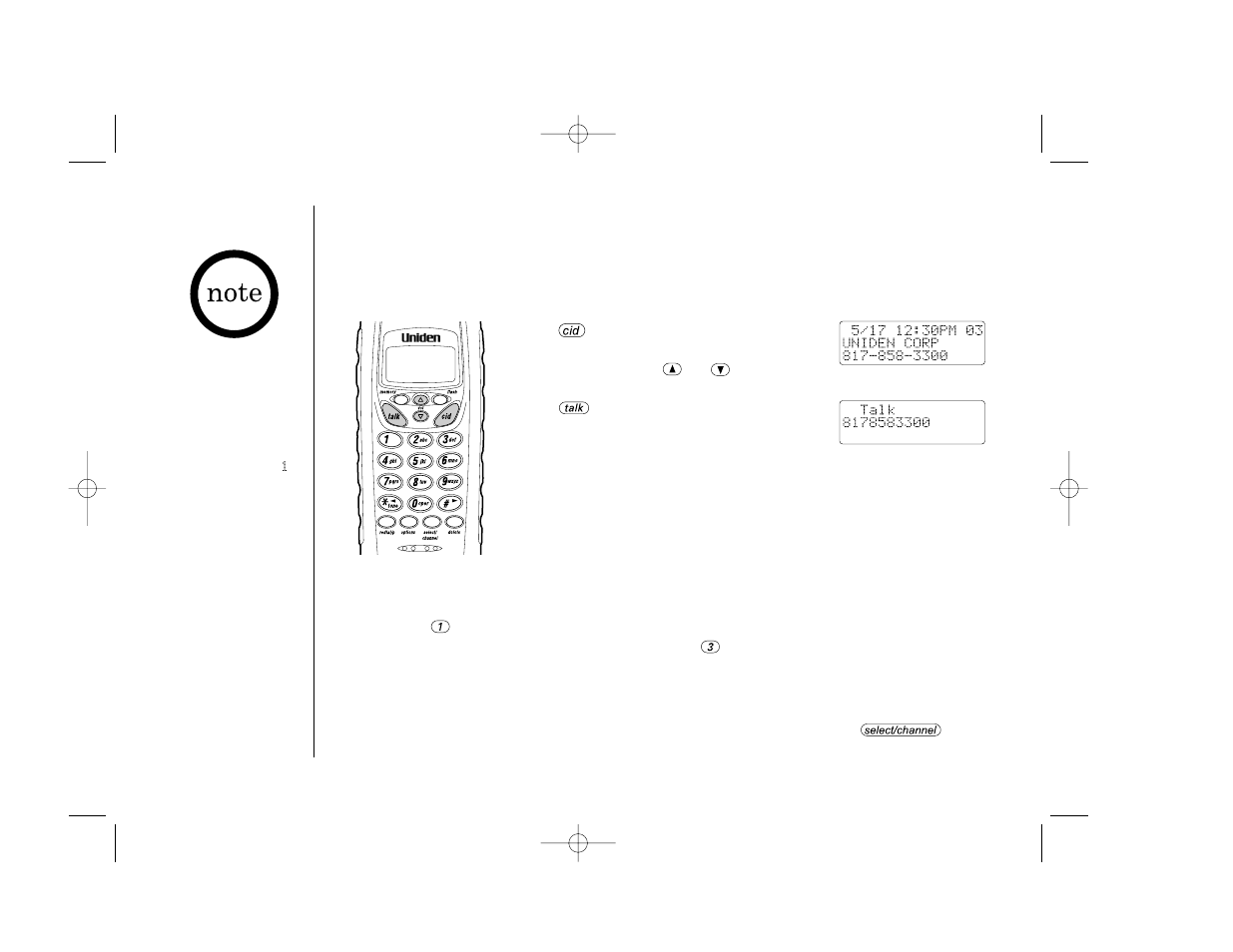 Using the caller id list | Uniden TRU 346 User Manual | Page 34 / 48