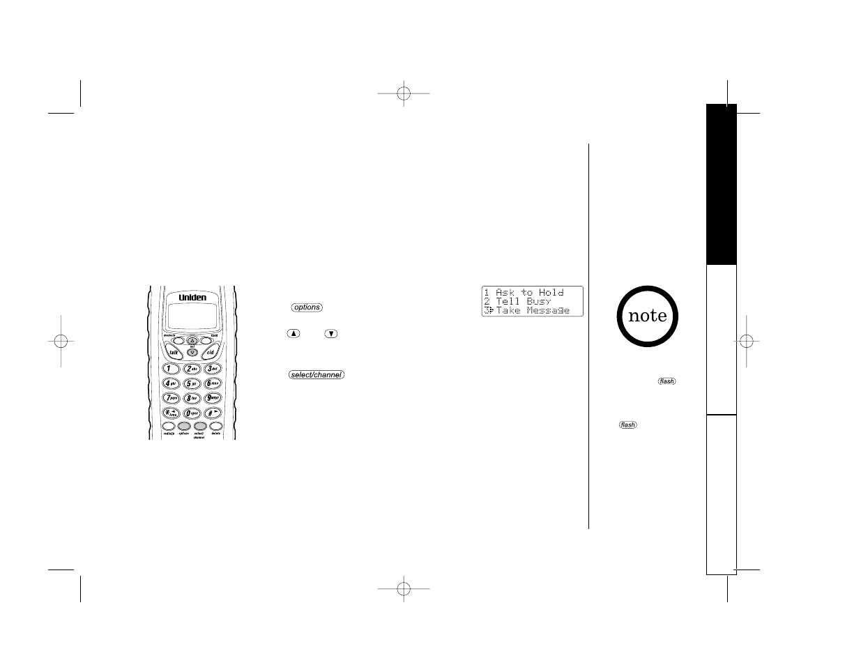Call waiting features | Uniden TRU 346 User Manual | Page 37 / 48