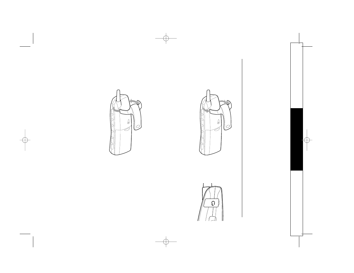 Beltclip installation, Headset installation | Uniden TRU 346 User Manual | Page 39 / 48