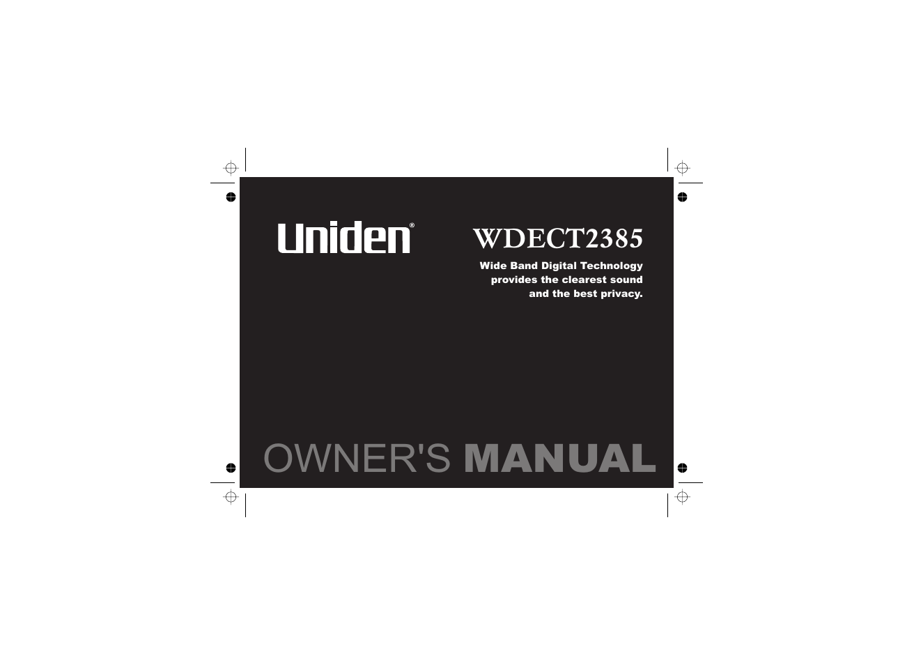 Uniden WDECT2385 User Manual | 92 pages