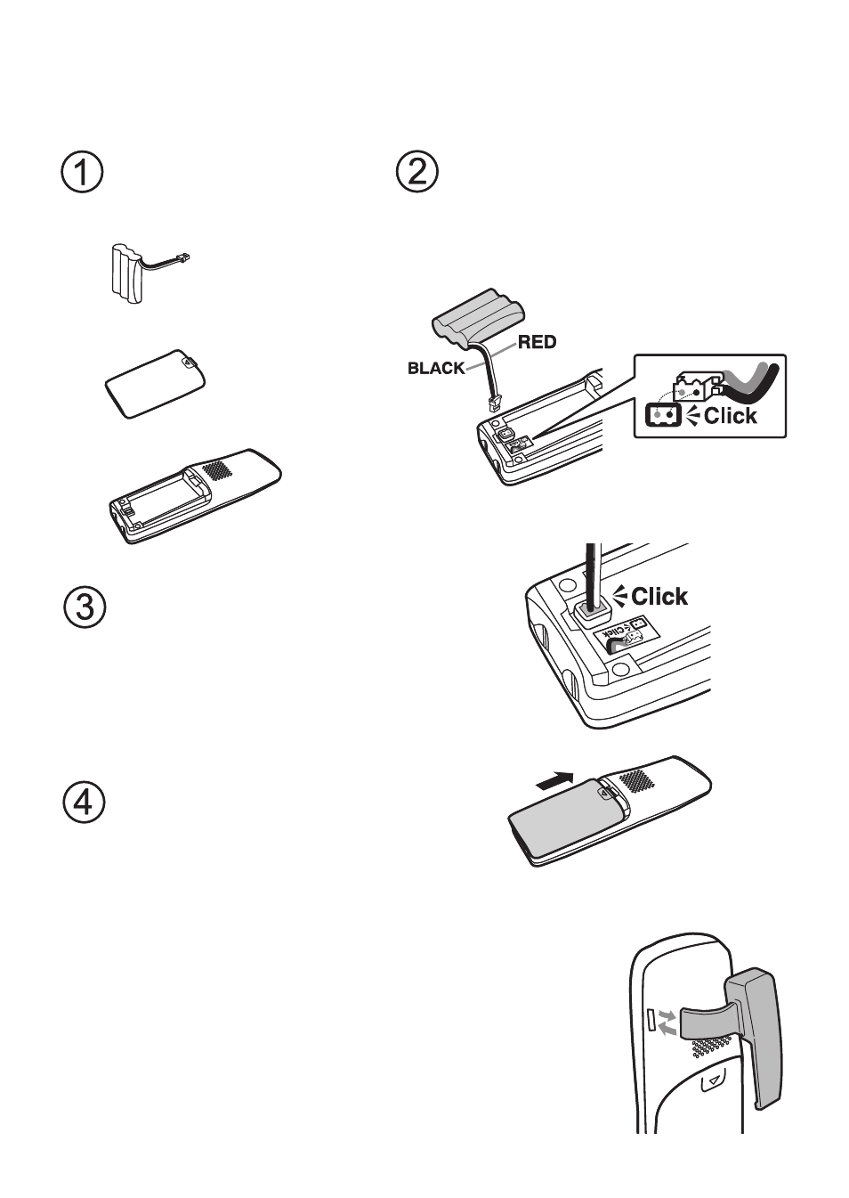 Installing the battery, Installing the belt clip | Uniden TCX950 User Manual | Page 4 / 24